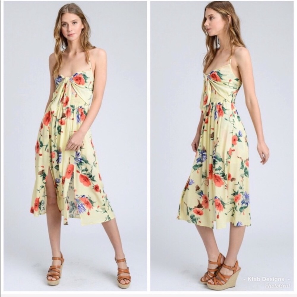 Tie-Front Double Slit Dress FIRM